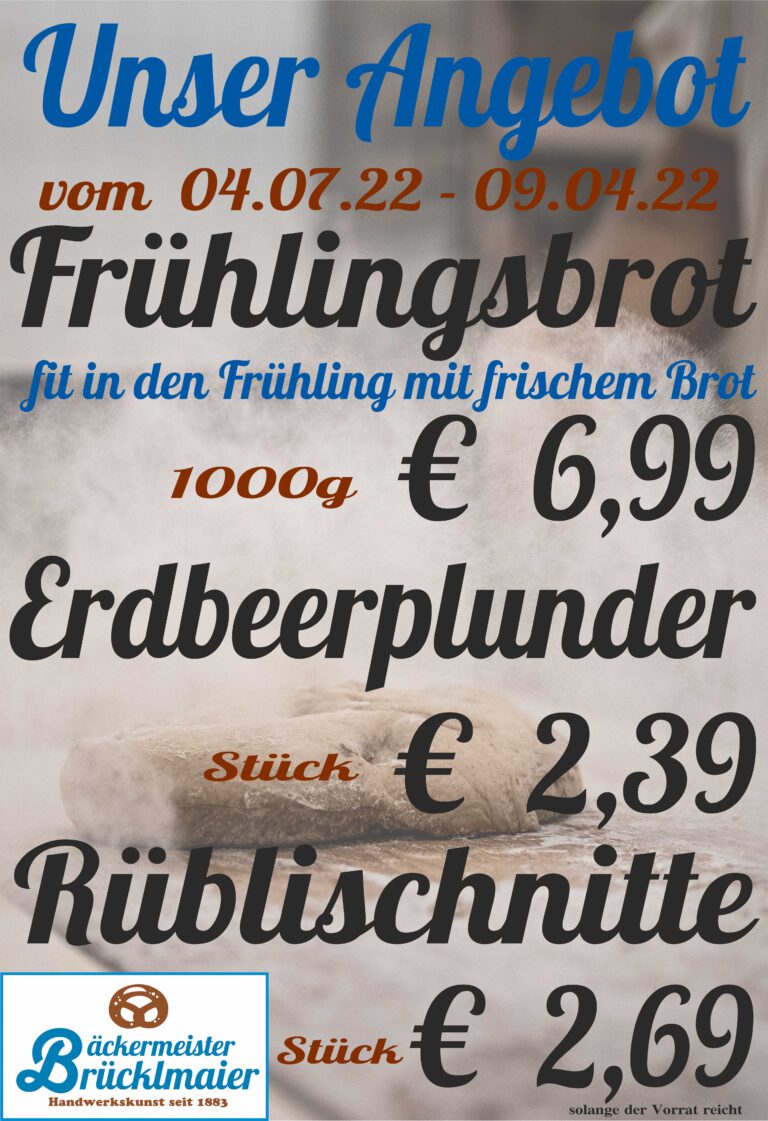 Bäckermeister Brücklmaier – Bäckerei und Konditorei seit 1883